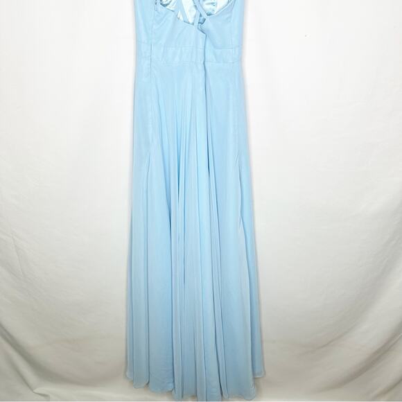 FAVIANA Blue Ruffle Skirt Gown in Size 2 - Picture 4 of 9